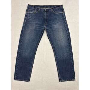 Levi’s 505 Regular Fit Jeans Mens 38x30 Blue Straight Leg Denim Stretch